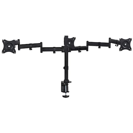 Betterbattery 19-27 in. Triple Monitor Mount 3 Screen Desk Stand for LCD Computer Monitors BE389386